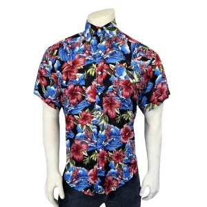 Low Profile Buttons Rockmount Mens Hawaiian Print Western Purple 100% Rayon S/S Shirt Rockmount Mens Hawaiian Print Western Purple 100% Rayon S/S Shirt Recycled Polyester Blend Traveler??s Choice