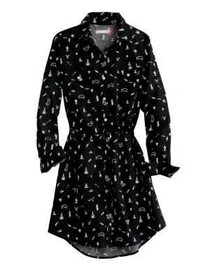 Low Profile Stitching Tin Haul Womens Black 100% Cotton Western Ditsy L/S Dress Vibrant Formal Tin Haul Womens Black 100% Cotton Western Ditsy L/S Dress