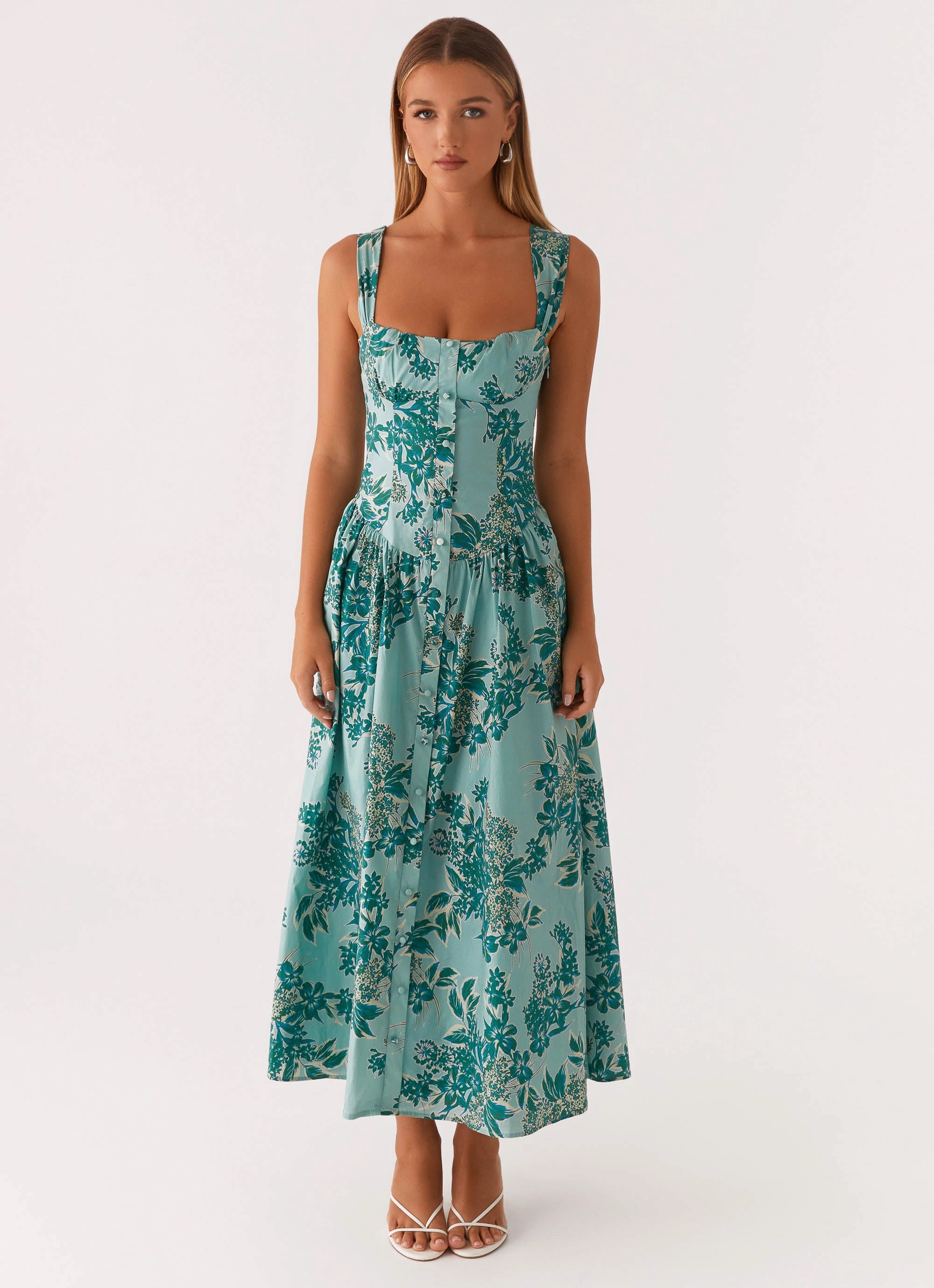Ankle-length Emmalina Midi Dress - Cloud Nine Floral