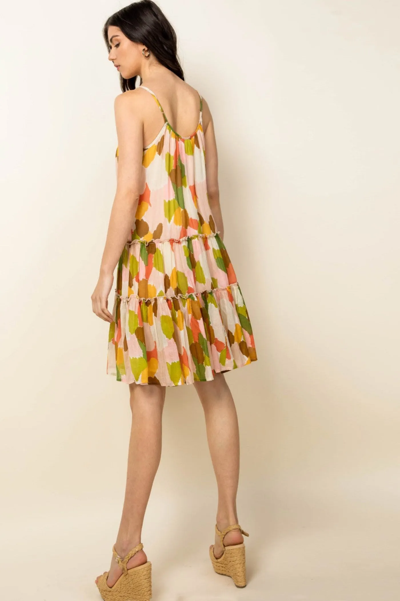 Semi Formal Peace Glow LUCINDA TIERED MINI DRESS