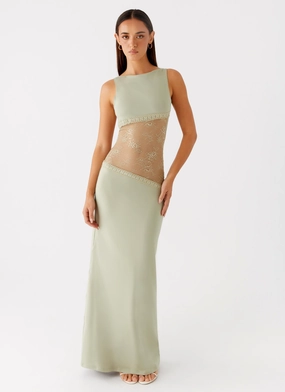 Lucinda Maxi Dress - Sage quick dry Lucinda Maxi Dress - Sage Minimalist-Style
