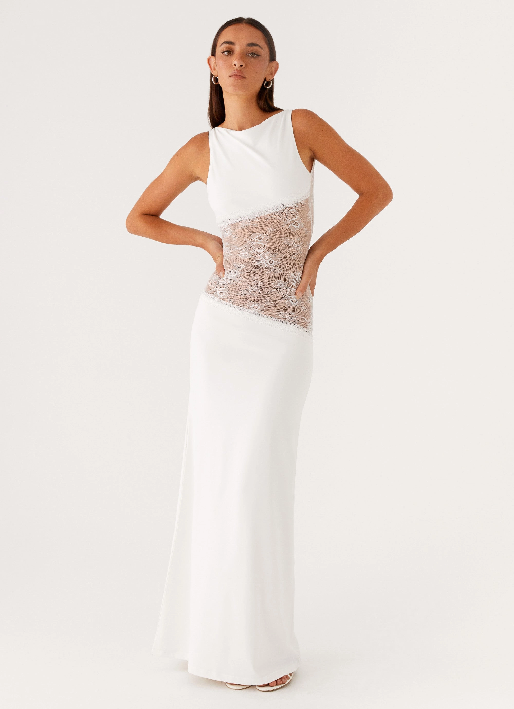 Natural Fit Lucinda Maxi Dress - White