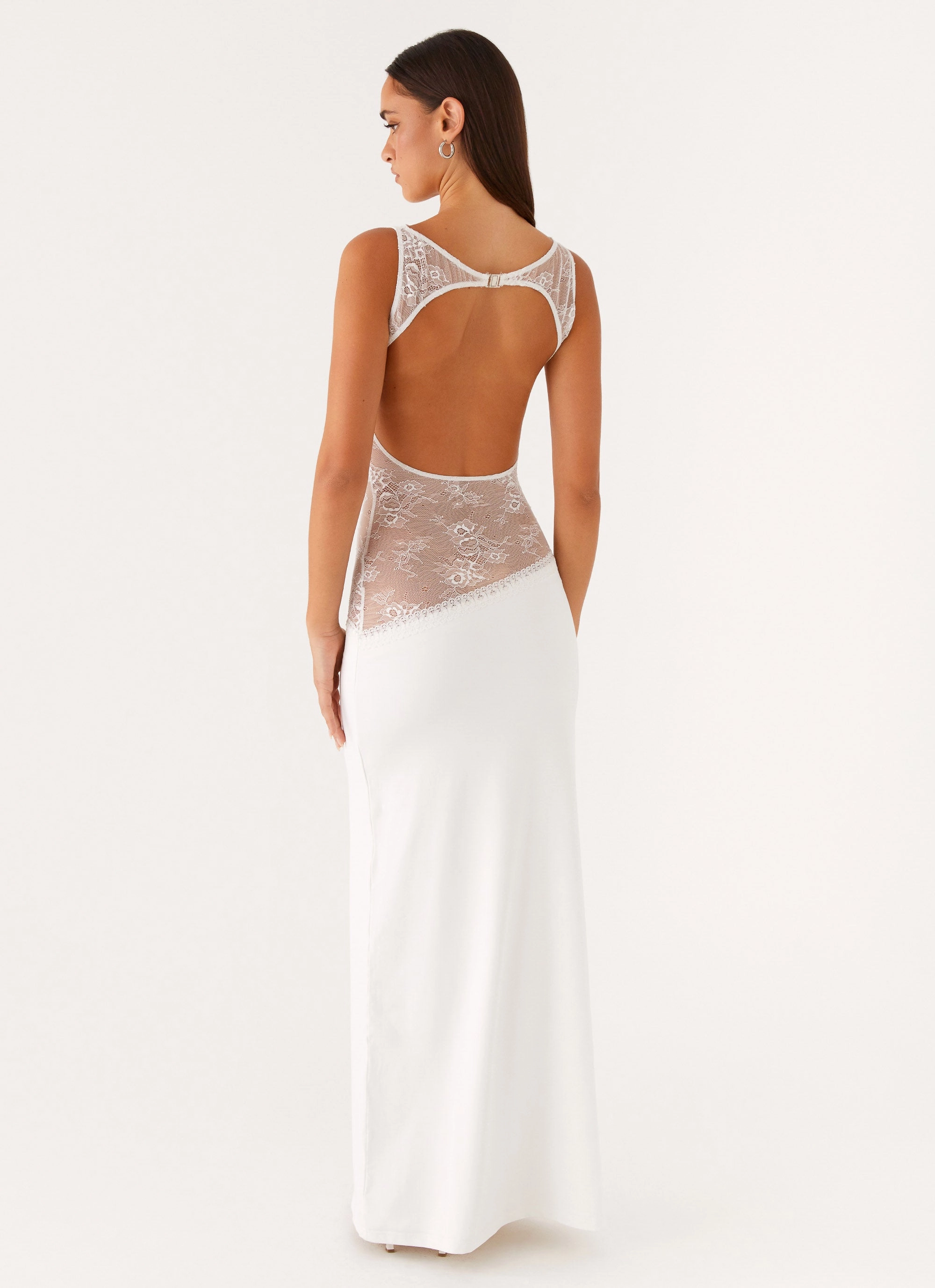 Lucinda Maxi Dress - White Soft Contour Semi Fit