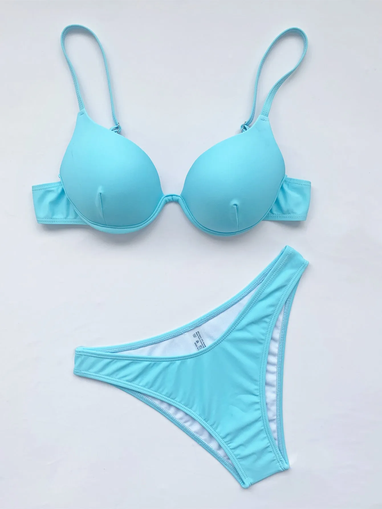 Luexco Three Piece Bikini Pleated Swimsuit With Mini Skirt