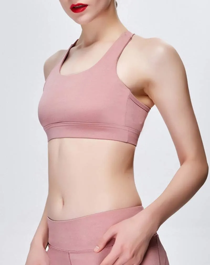 Lukitty Women Sport Yoga Bra High Impact Fitness Workout Gym Running Mesh Tops