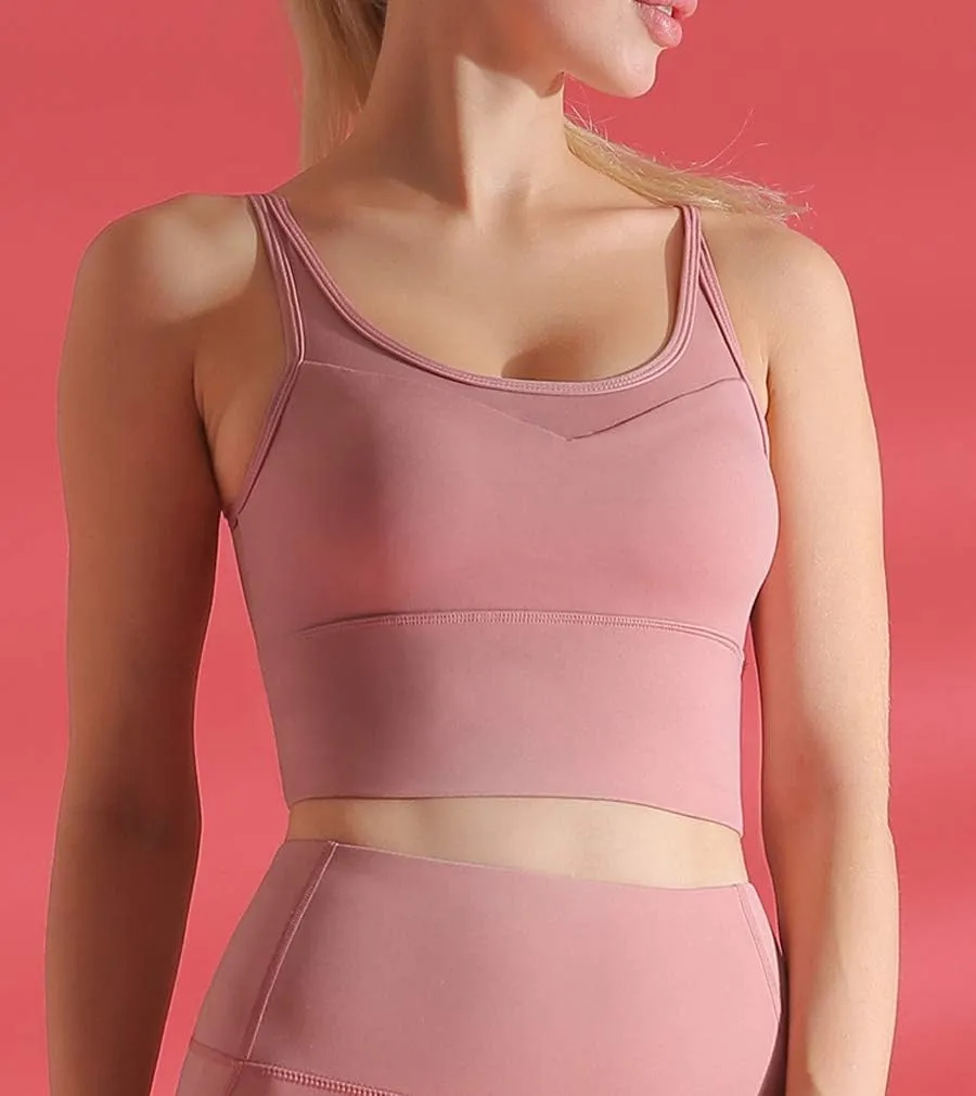 Lukitty Women's Sport Bra Yoga High Impact Mesh Bounce Control Gym Running Tops