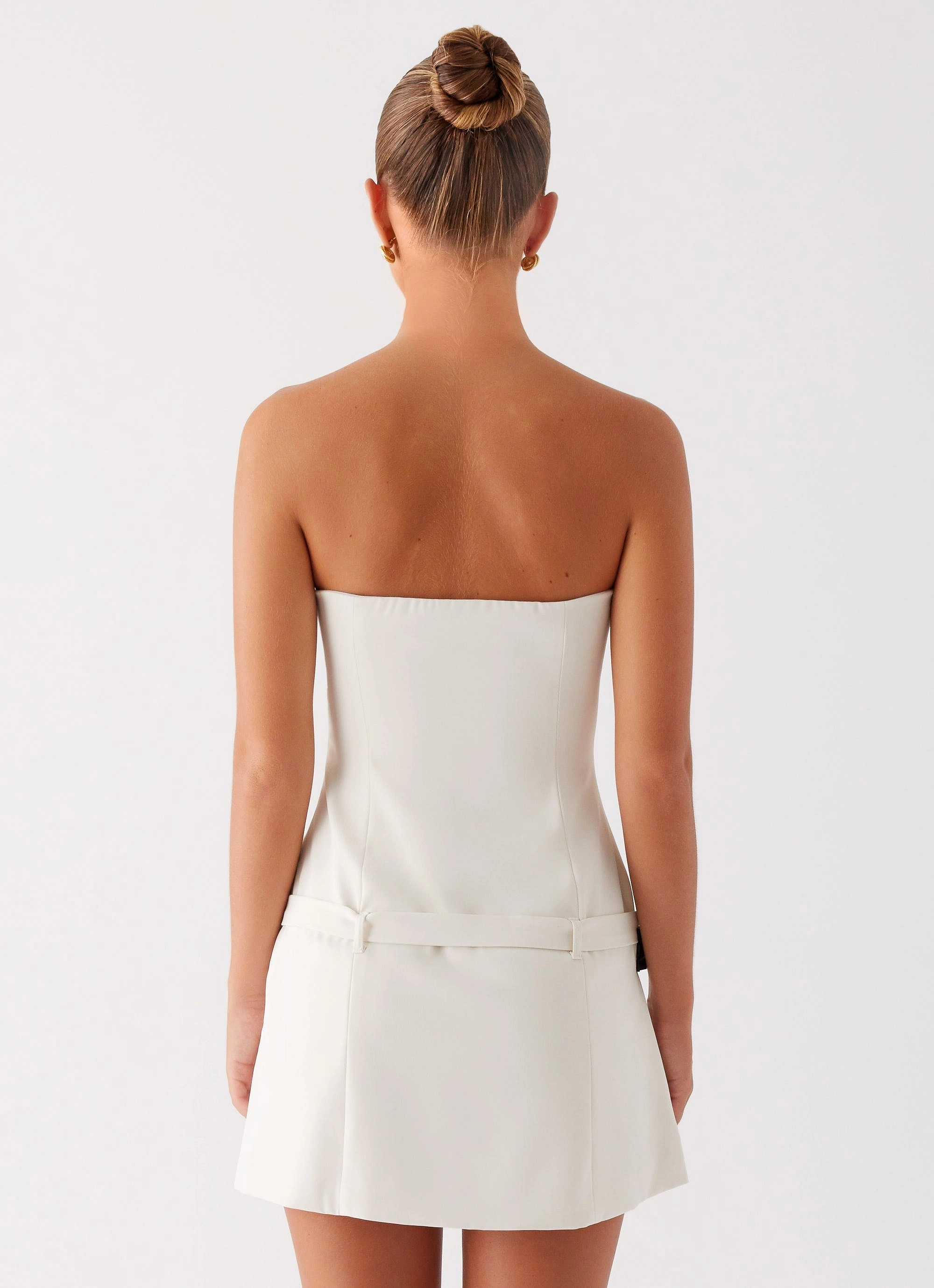 All-day style Lume Strapless Mini Dress - Ivory