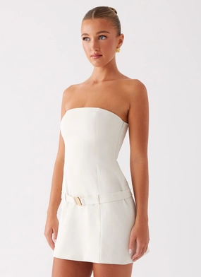 Lume Strapless Mini Dress - Ivory spring fresh Lume Strapless Mini Dress - Ivory Trend-Inspired