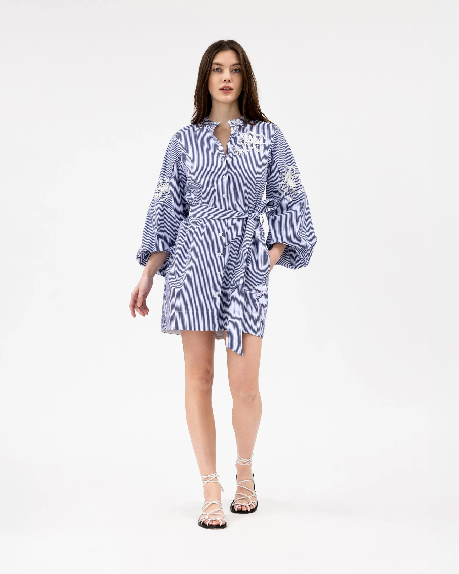 Madelyn Stripe Dress Side-Pocket