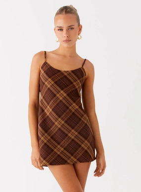 Luxe Touch Radio Star Mini Dress - Plaid Radio Star Mini Dress - Plaid Comfortable fit dress for all body types