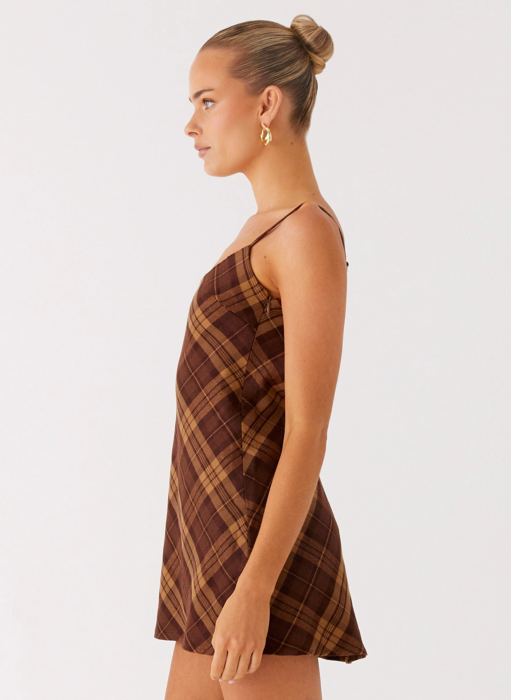 Radio Star Mini Dress - Plaid Resort Vibes Evening Vibe