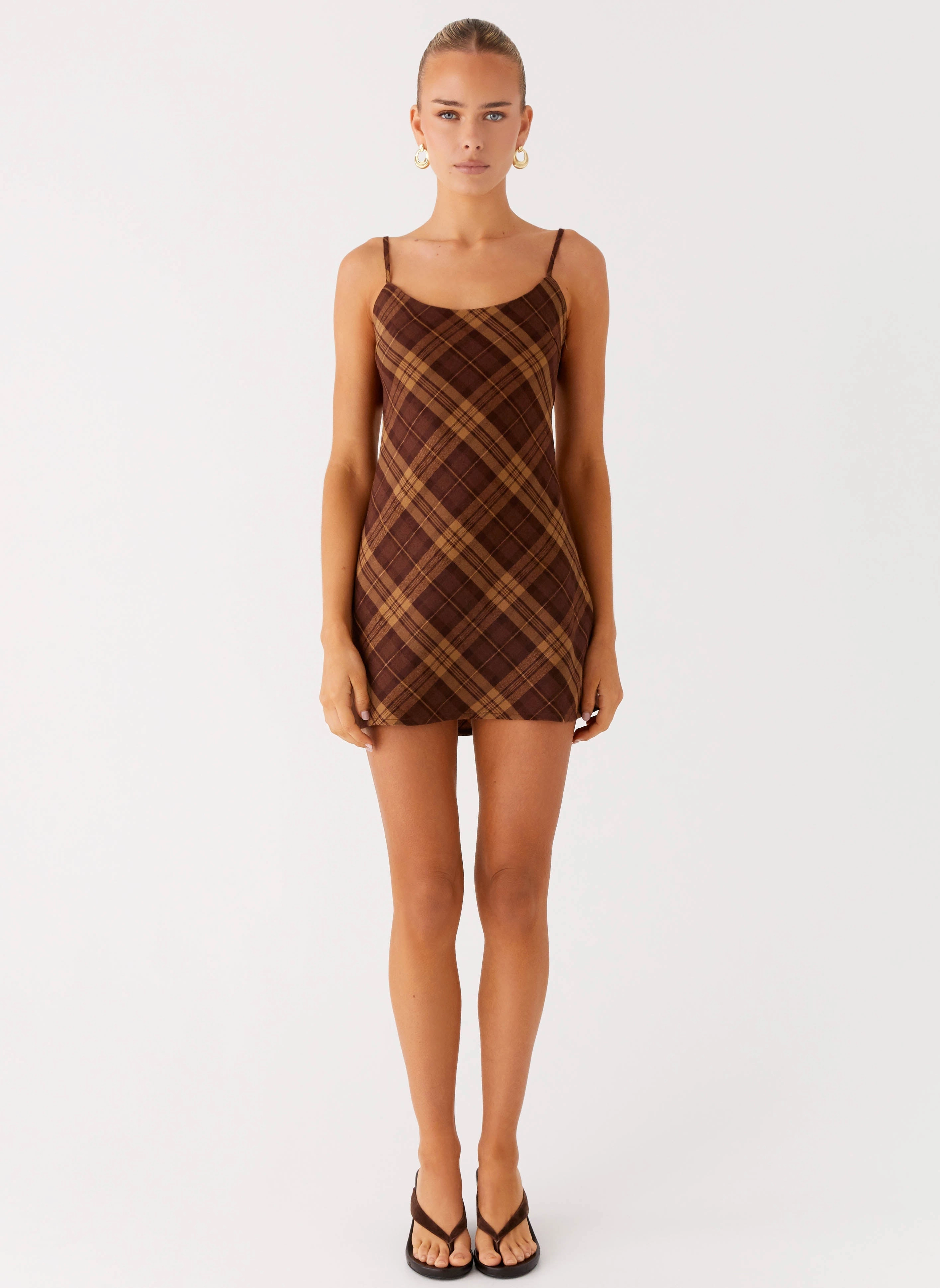 Radio Star Mini Dress - Plaid Boho Mood High-waisted evening piece