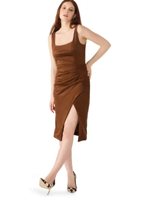 Luxurious Touch Milo Dress in Chicory Coffee Comfortable Layering Milo Dress in Chicory Coffee