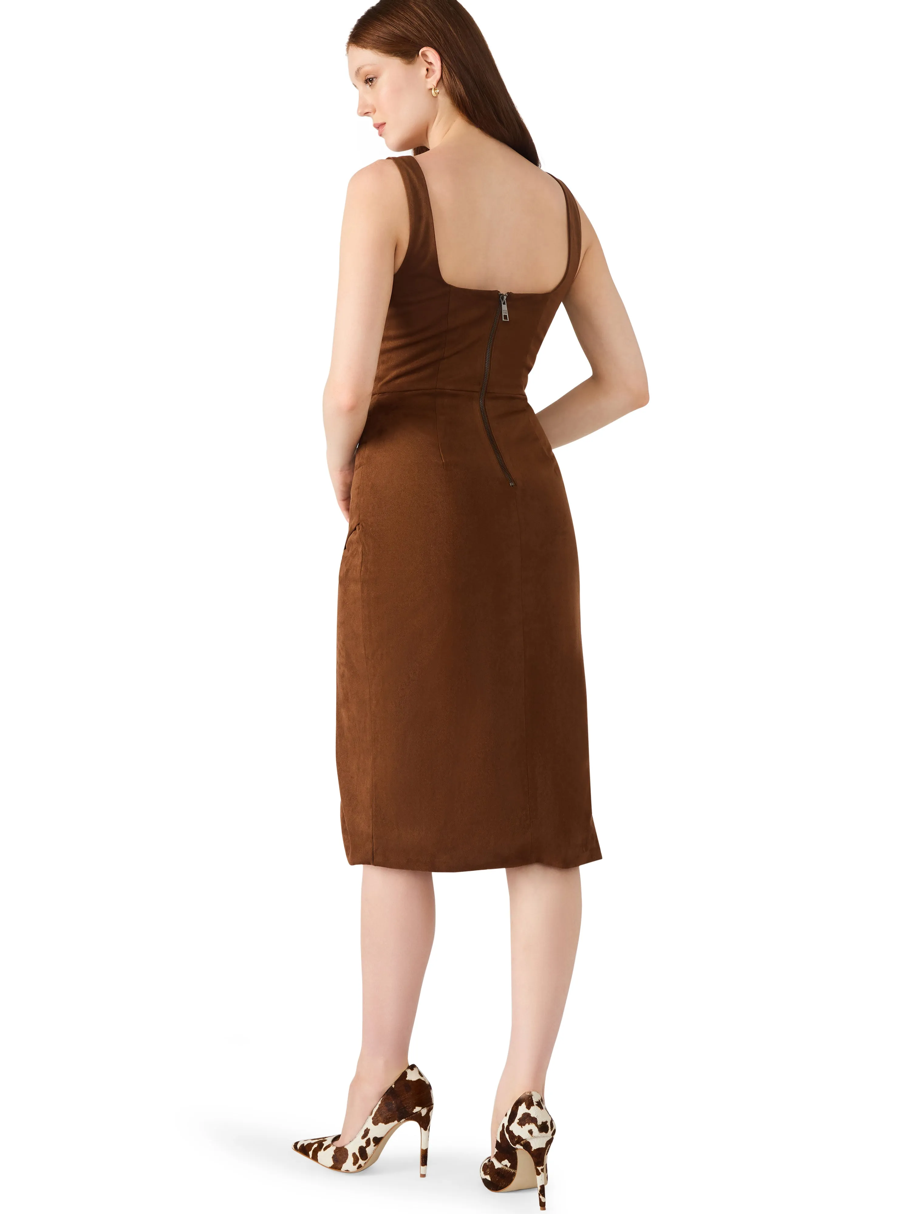 Happy Soul Lace Accent Milo Dress in Chicory Coffee