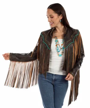 Luxury Accent Scully Womens Bold Fringe Vintage Black Leather Leather Jacket Scully Womens Bold Fringe Vintage Black Leather Leather Jacket Rainy Day Everyday