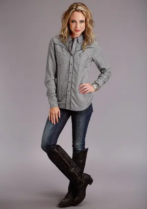 Luxury Craft Stetson Womens Black/White Rayon/Nylon Gingham BD L/S Shirt Stetson Womens Black/White Rayon/Nylon Gingham BD L/S Shirt Urban Explorer Trend Setter Balanced Style
