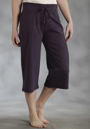 Luxury Flair Roper Womens Solid Knit Blue 100% Cotton Capri Pants Roper Womens Solid Knit Blue 100% Cotton Capri Pants Base Outfit