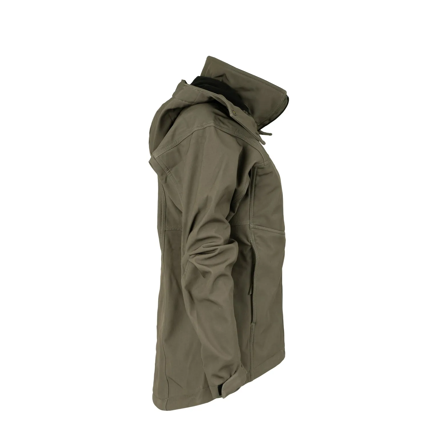 STS Ranchwear Womens Weston Olive Poly/Spandex Softshell Jacket Heavyweight Denim Anti Slip Waistband