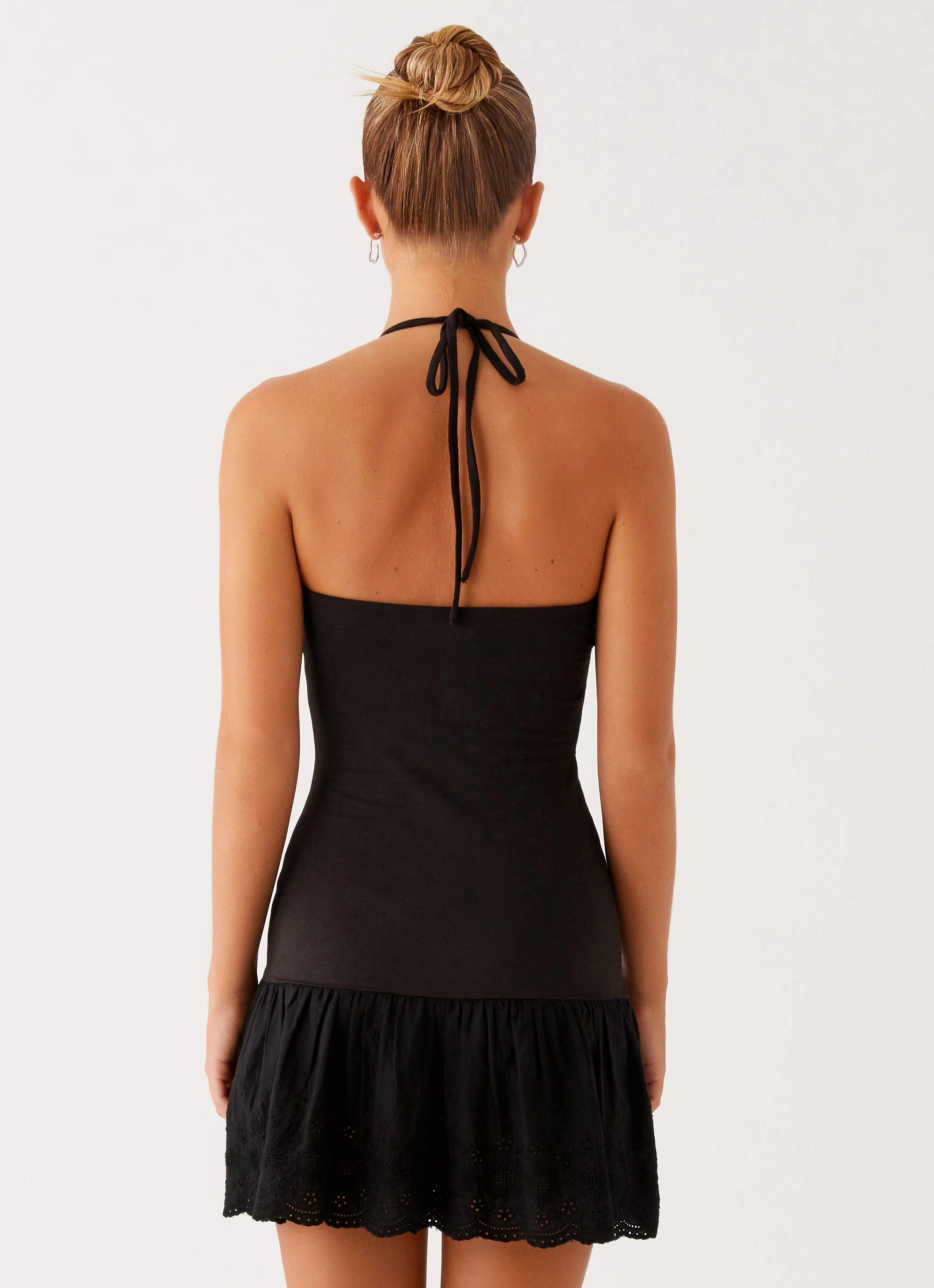 Shiny Zip Cool Tone Amsterdam Mini Dress - Black