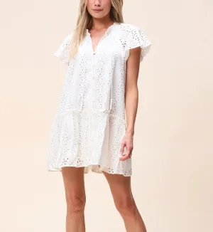 Lydia Mini Dress | Ivory Romantic Vibes Tall Girl Lydia Mini Dress | Ivory