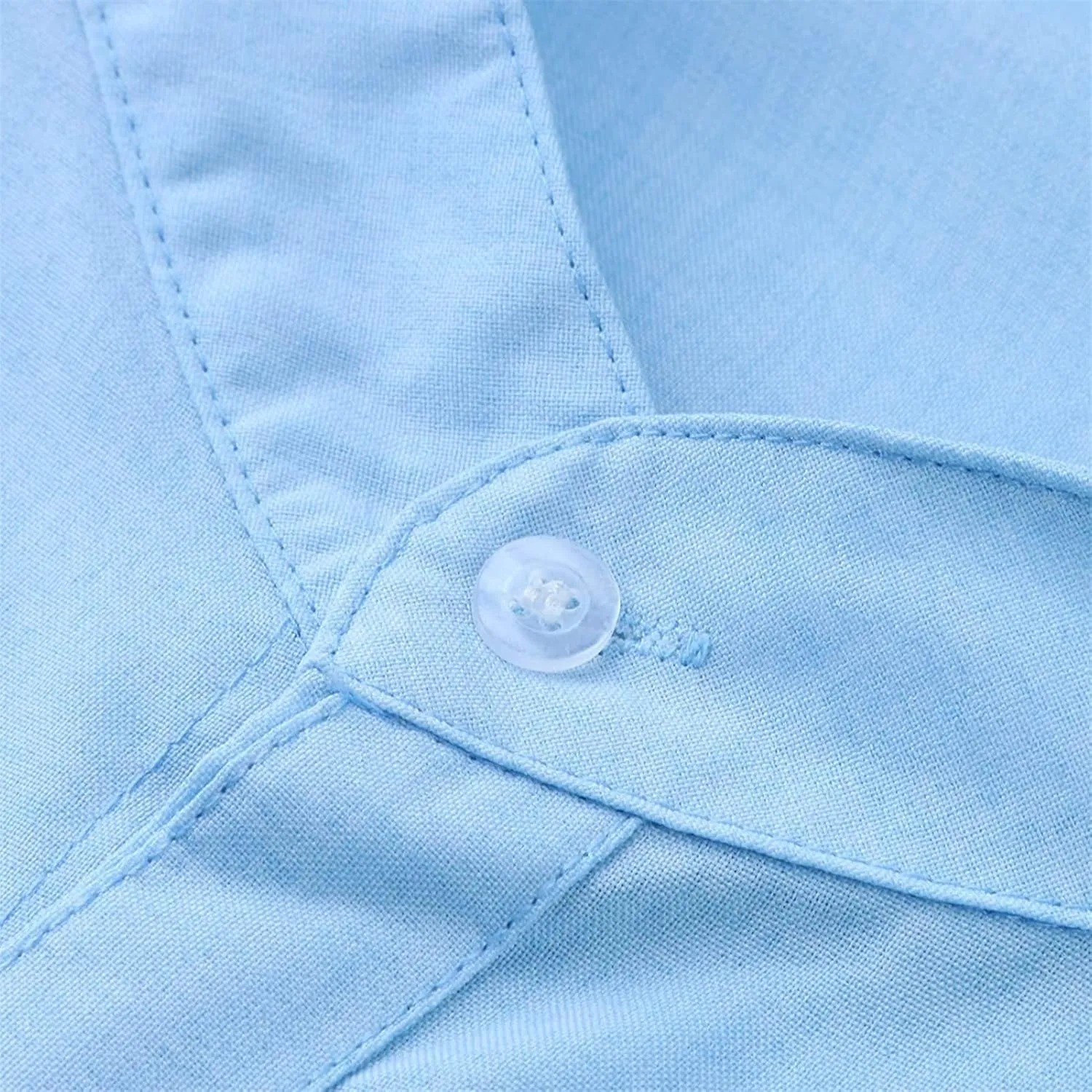 Maiyifu-GJ Men Linen Button Down Beach Shirt Short Sleeve Banded Collar Yoga Shirts Regular Fit Mandarin Collar Dress Shirt