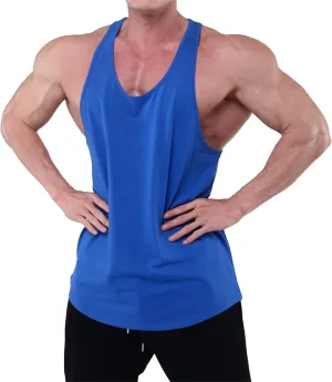 Maiyifu-GJ Men's Neck Stringer Tank Top Gym Workout Bodybuilding Sleeveless Tee Summer Casual Athletic Sweatshirts