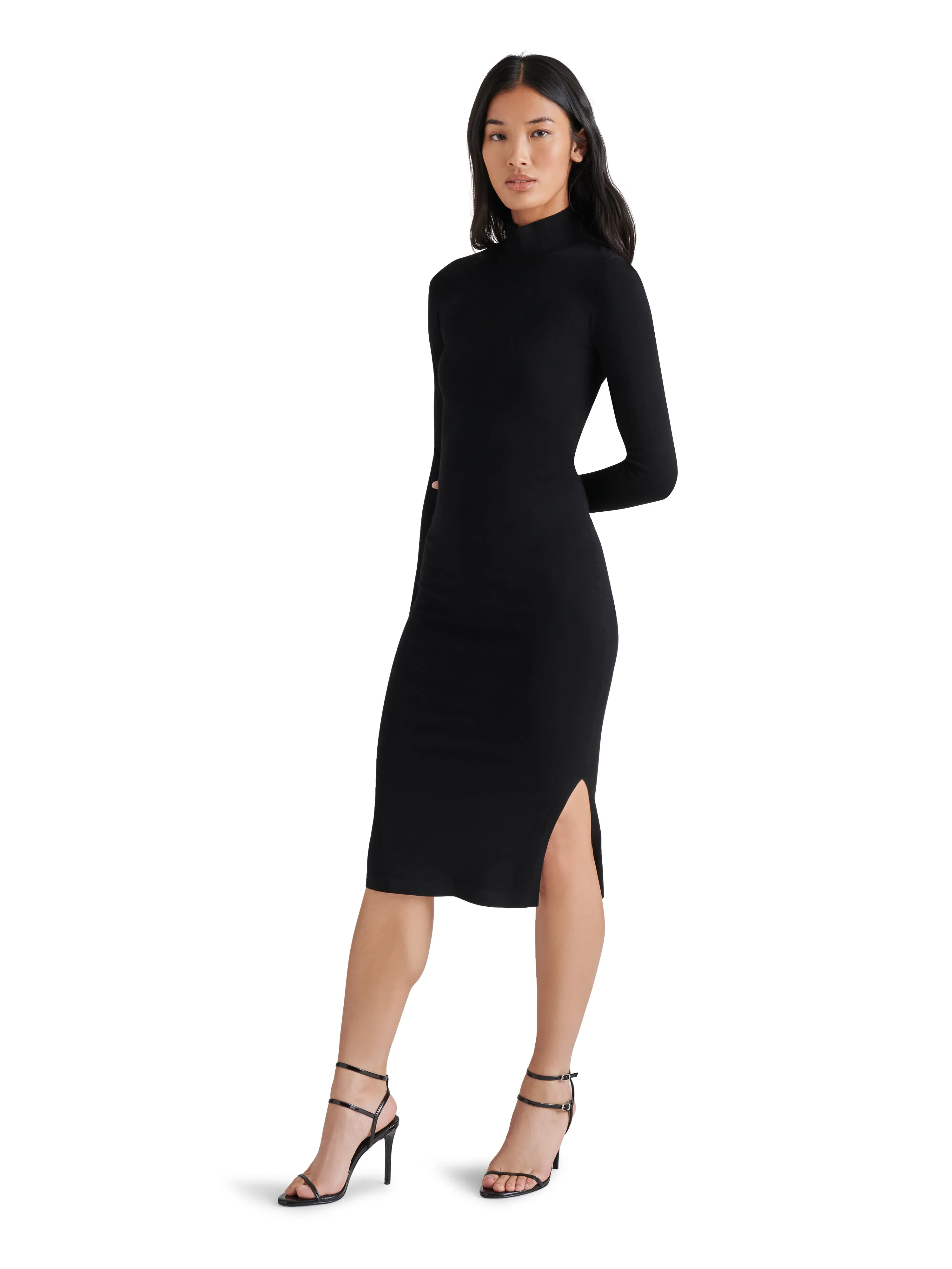 Maja Sweater Dress in Black Calm Finish Everyday Use