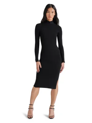 Maja Sweater Dress in Black Charcoal Grey ComfortFitDesign Maja Sweater Dress in Black