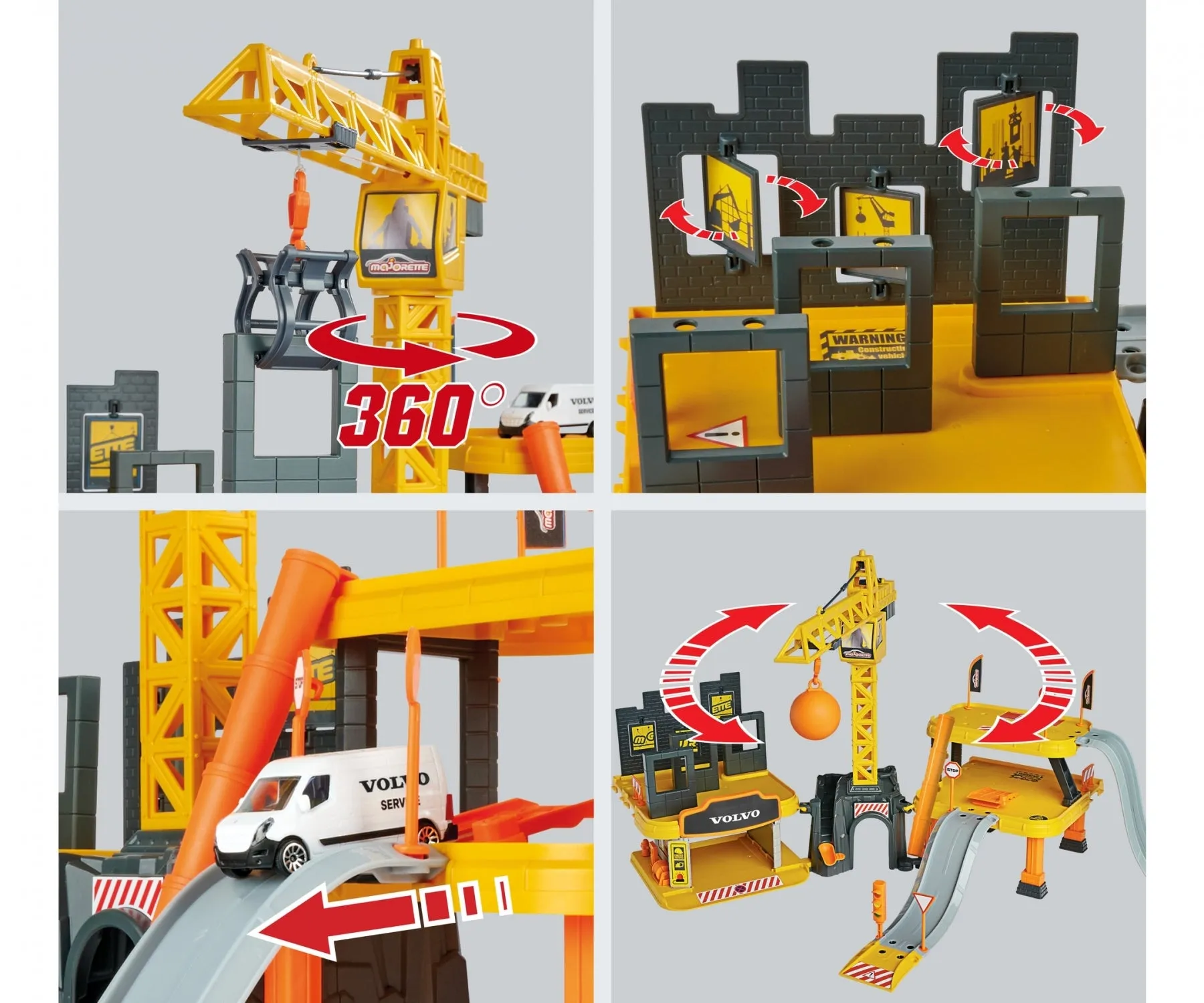 Majorette Creatix Volvo Construction Set - 5 Vehicles