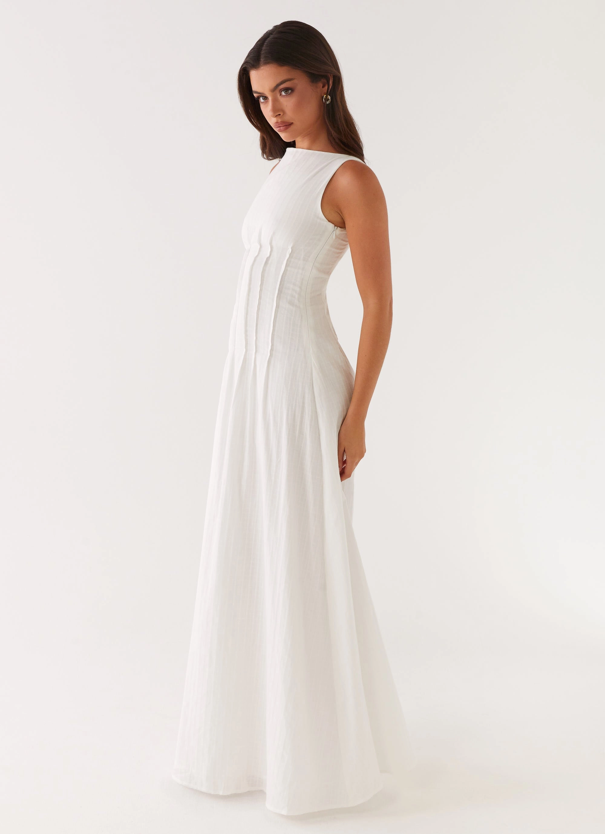 Maloney Maxi Dress - White Field Fresh Sunset Glow