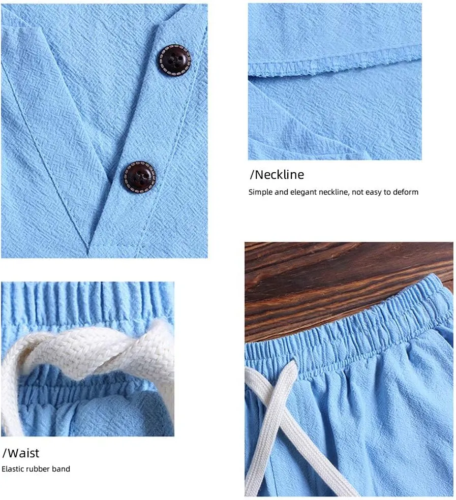 MANTORS Men's Tracksuit Summer 2 Pieces Casual Activewear Short Sleeve Shirt and Shorts