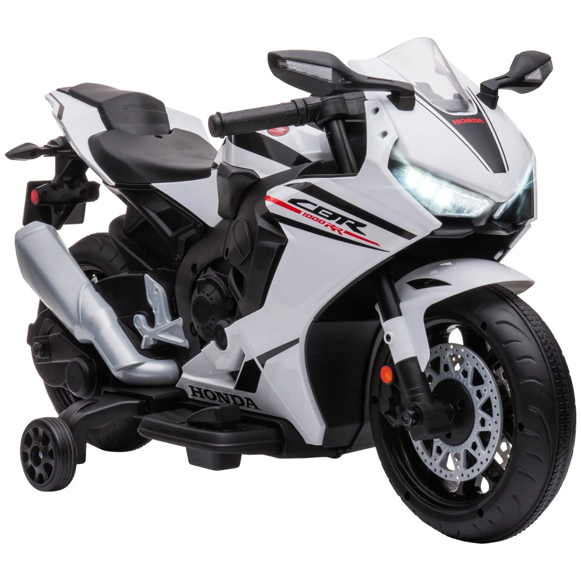 Maplin Plus Honda 6V Licensed Kids Motorcycle with Music & Training Wheels