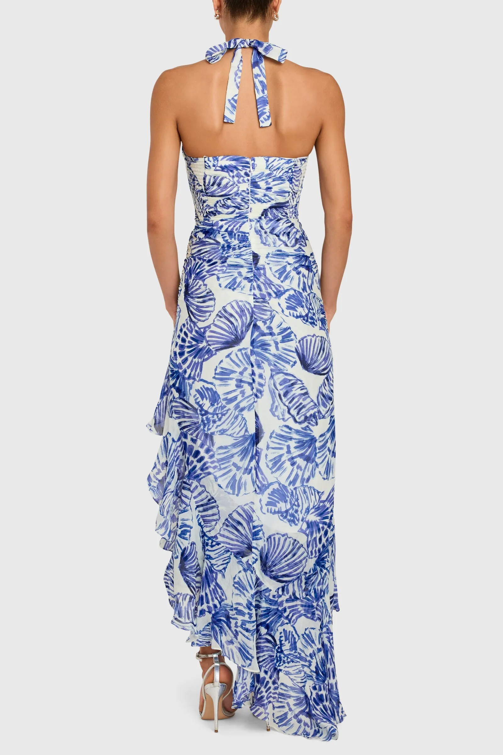 Casual Must-Have All Season Style Marabou Dress in Shell Print