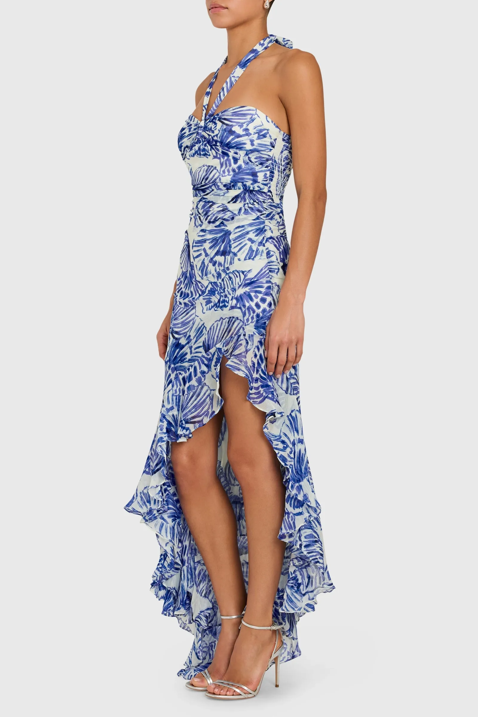 Marabou Dress in Shell Print V-Neck Urban appeal
