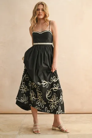 Margo Embroidered Hem Maxi Dress Luxe Design Versatile Layer Margo Embroidered Hem Maxi Dress