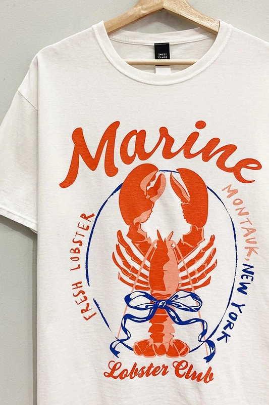Casual Layering Wear Versatile Comfort Style Marine Lobsters Tee S-XL