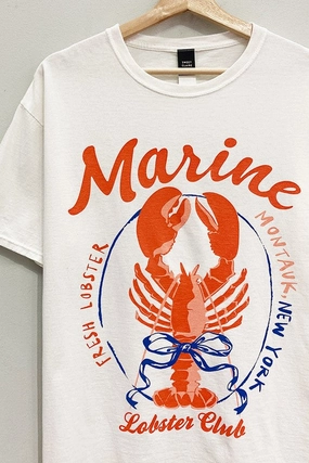 Marine Lobsters Tee S-XL Light Fresh Fit Casual Layering Wear Versatile Comfort Style Marine Lobsters Tee S-XL