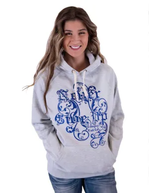 Match Anything Cowgirl Tuff Womens Never Give Up Ash Poly/Rayon Hoodie Winter Warmth Sustainable Cowgirl Tuff Womens Never Give Up Ash Poly/Rayon Hoodie
