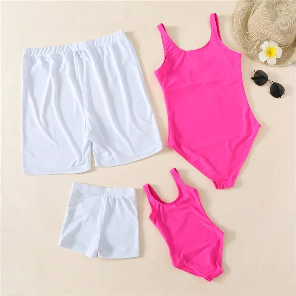 Matching Family Swimsuit Letter King Queen Swimsuit One Piece Swimwear