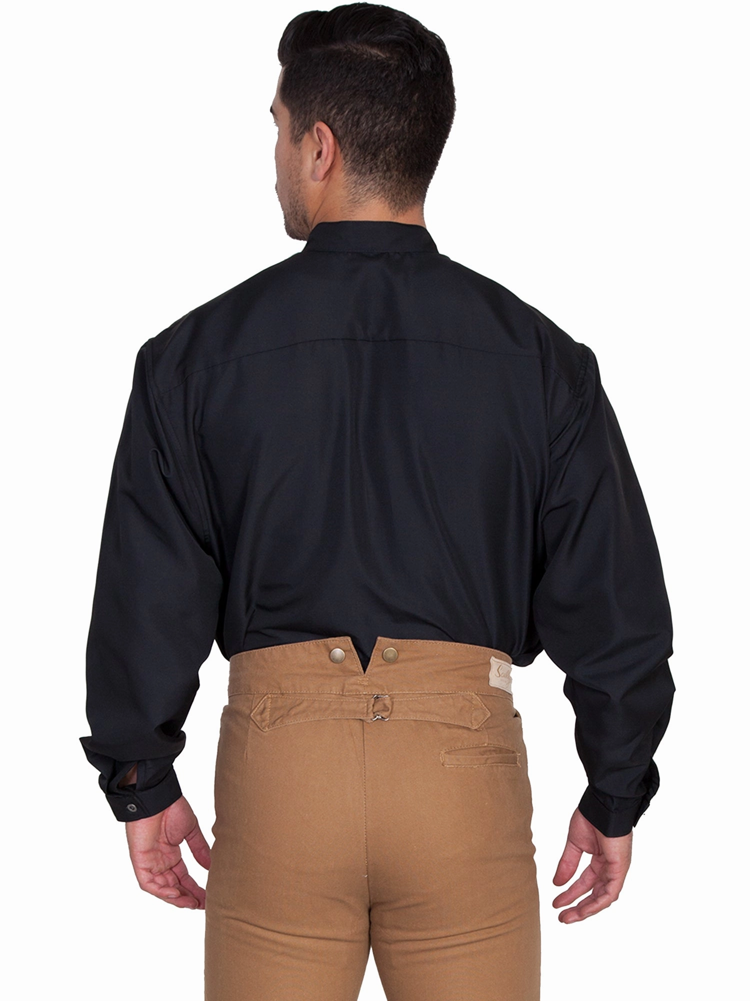 Scully Mens Black Polyester Wicking L/S Shirt Hypoallergenic Lining