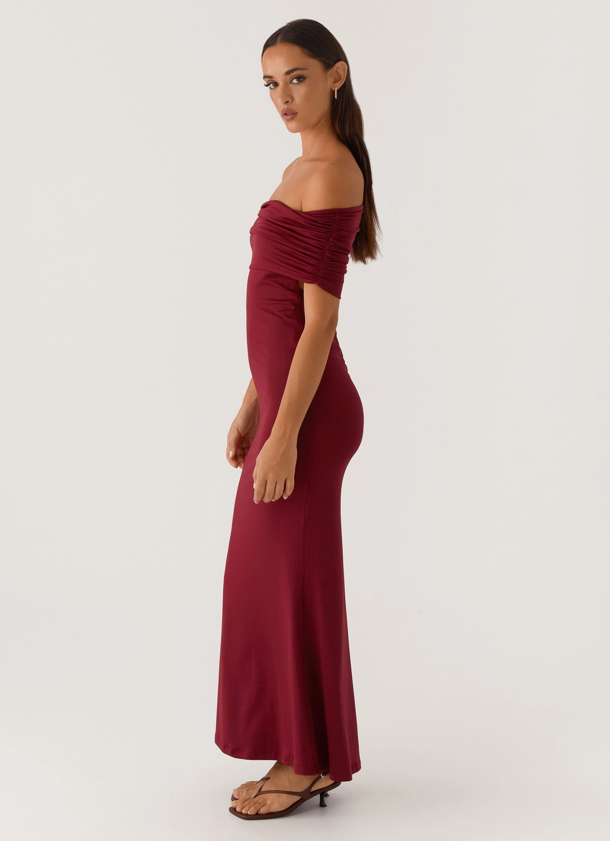 Power Soft Maude Maxi Dress - Maroon