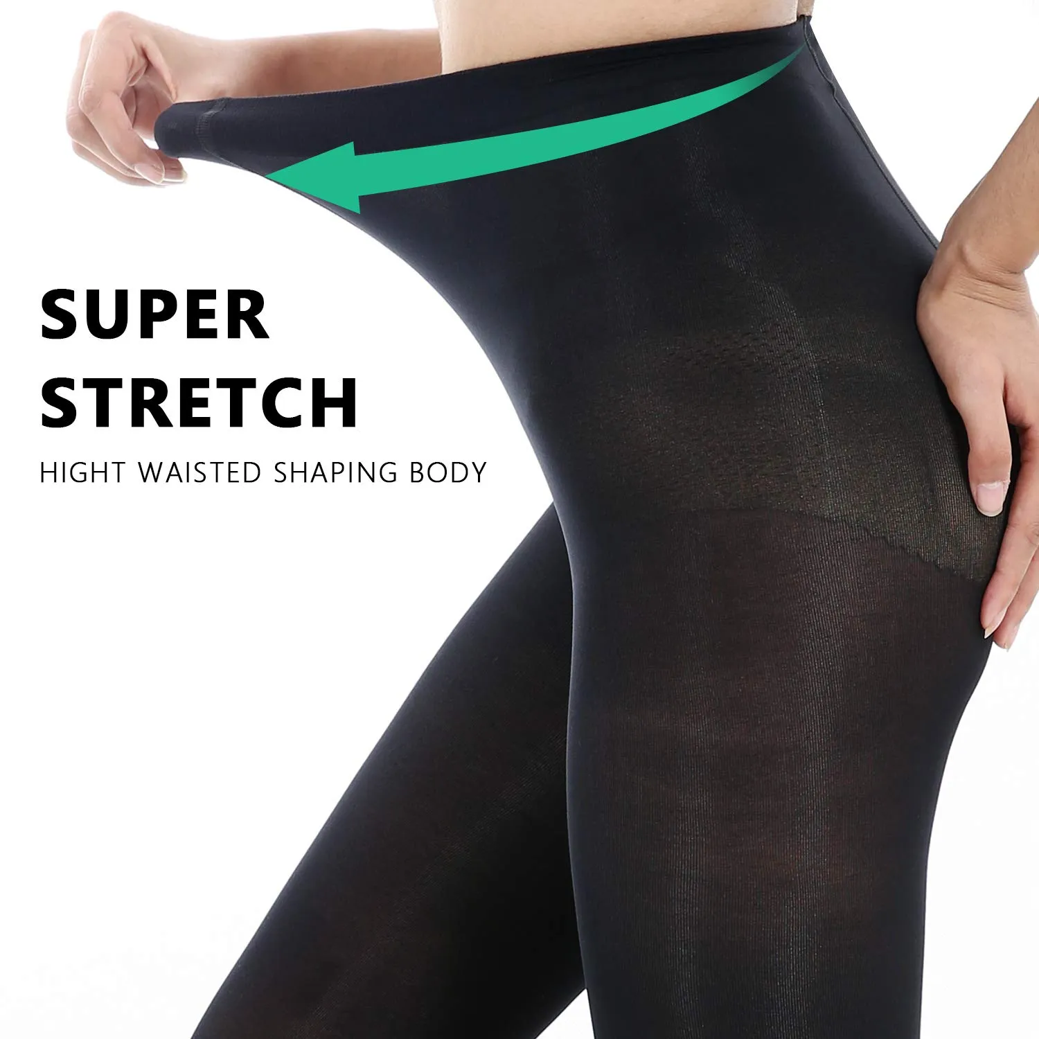  MD Women's 8-15mmHg Graduated Compression Leggings Medical Quality Ladies Footless Support Tights Small (Pack of 1) Black