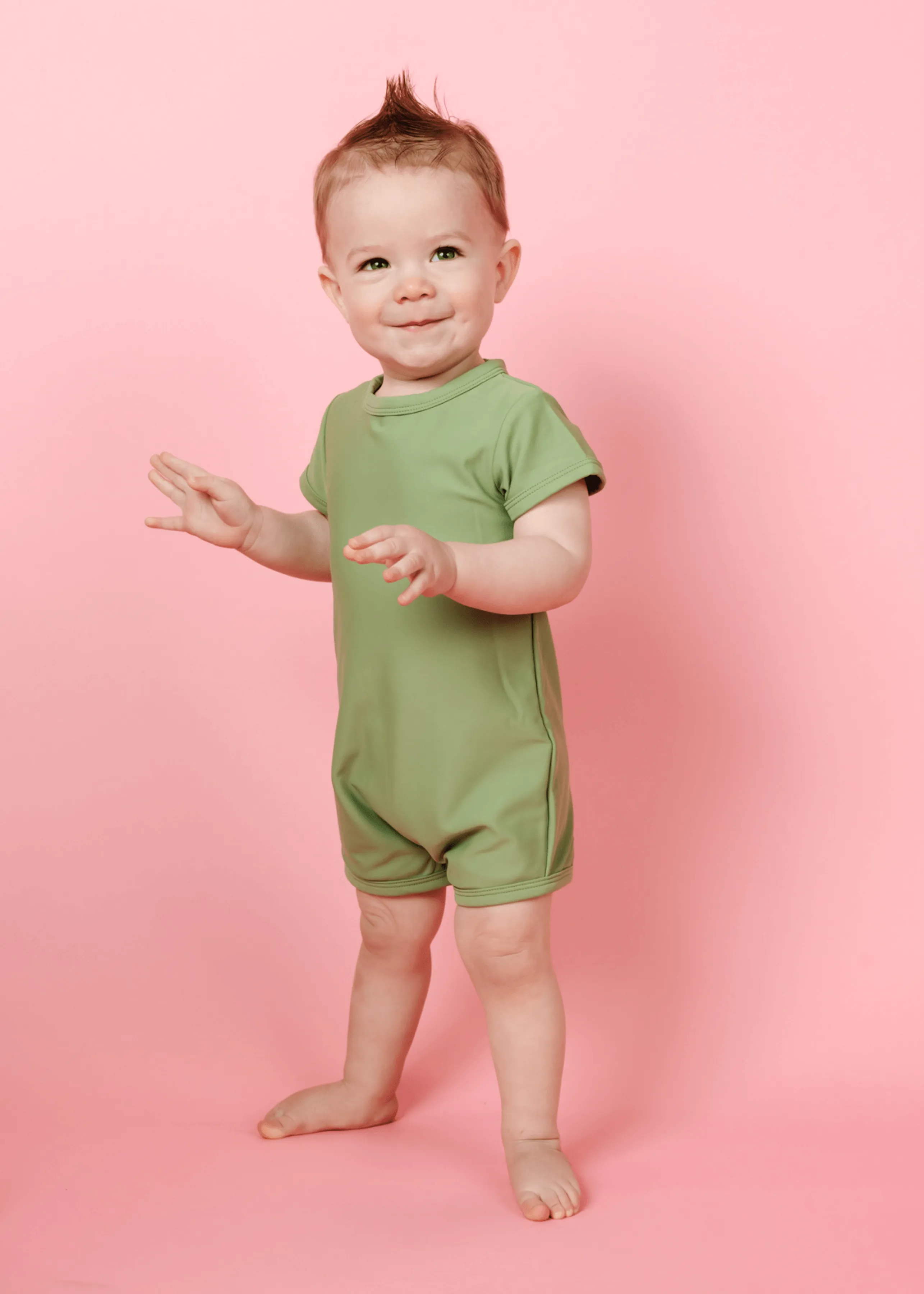 Meadow Green | Baby Shorties Rashguard (Unisex)