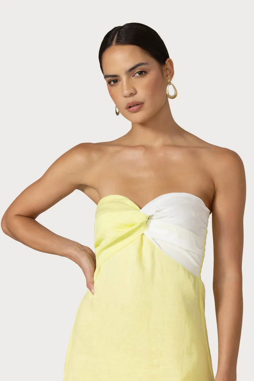 Melody Linen Maxi Dress in Lime Professional Comfort Casual Days