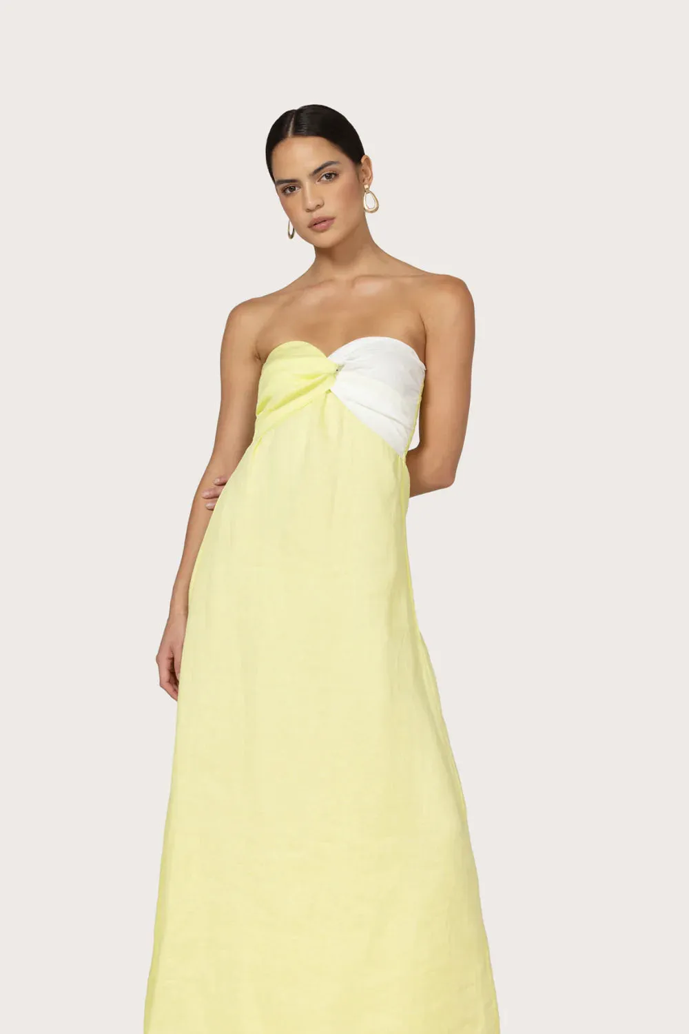 Smart Layers Melody Linen Maxi Dress in Lime