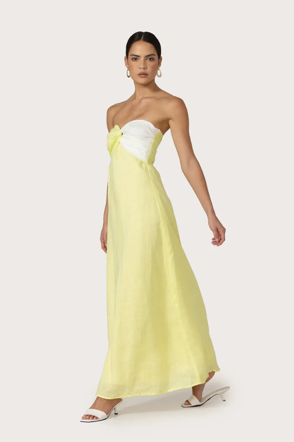 Melody Linen Maxi Dress in Lime Style Ease