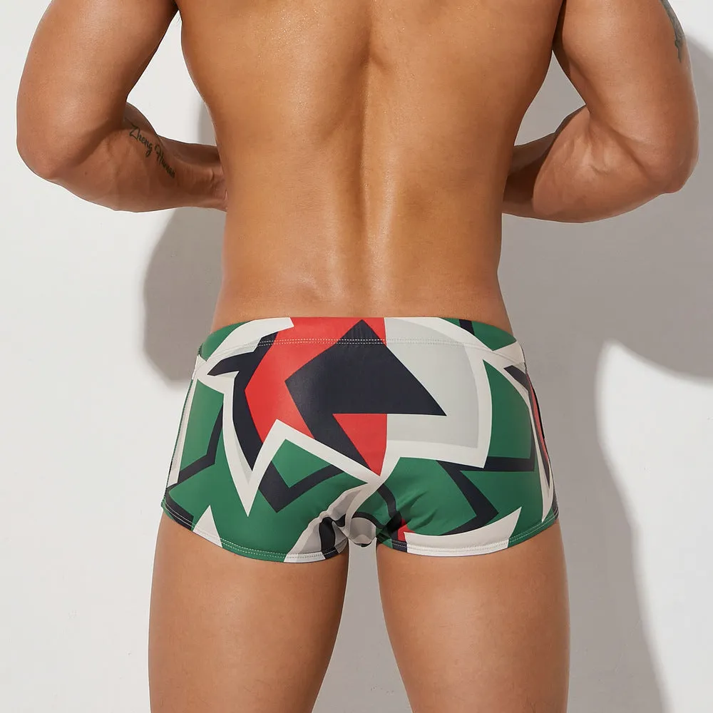 Men Swim Trunks Men's Swimming Trunks Green Swimming Trunks