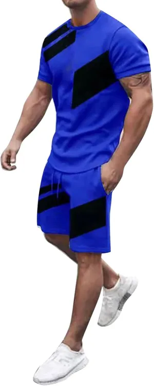 Mens 2 Piece Sets Outfits Summer Short Sleeve Shirt and Shorts Tracksuits Set Hawaiian Beach Wear Vacation Outfit Men's Stretch Shorts