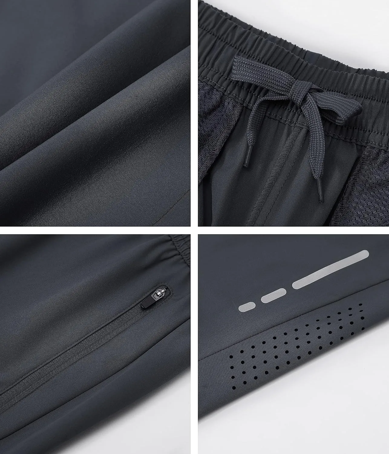 Men's Athletic Running Shorts Quick Dry Workout Gym Shorts 7" Lightweight Sports Active Training Tennis Hiking Shorts
