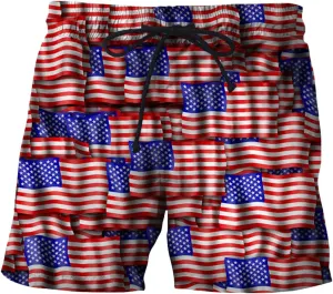 Men's Athletic Shorts Activewear Loose-Fit Breathable Running Workout Gym Shorts with Pockets 4th of July Beer Pants